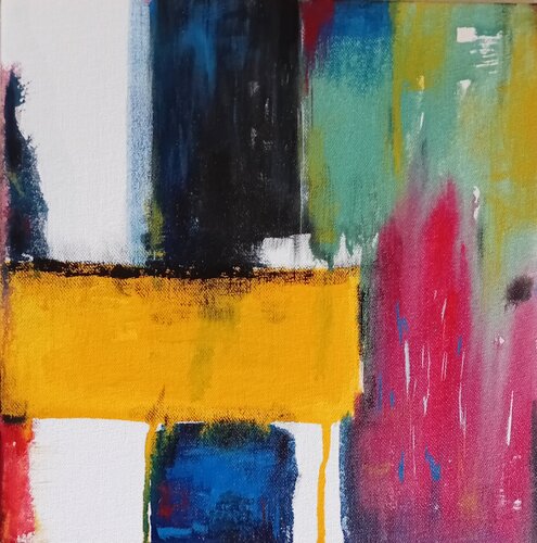 Yellow and white by Arttake Studio, Painting for Sale on Select