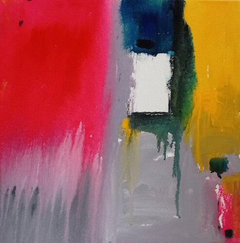 Yellow and red by Arttake Studio, Painting for Sale on Select