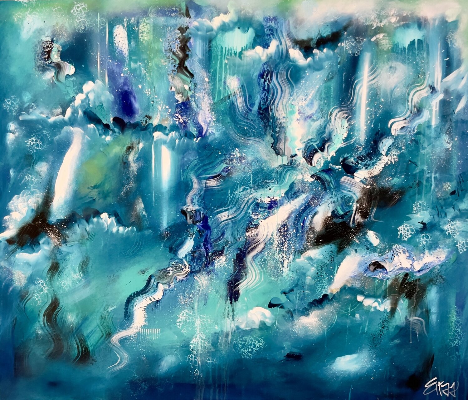 The beauty of the ocean Mariana Eiras Original painting for sale