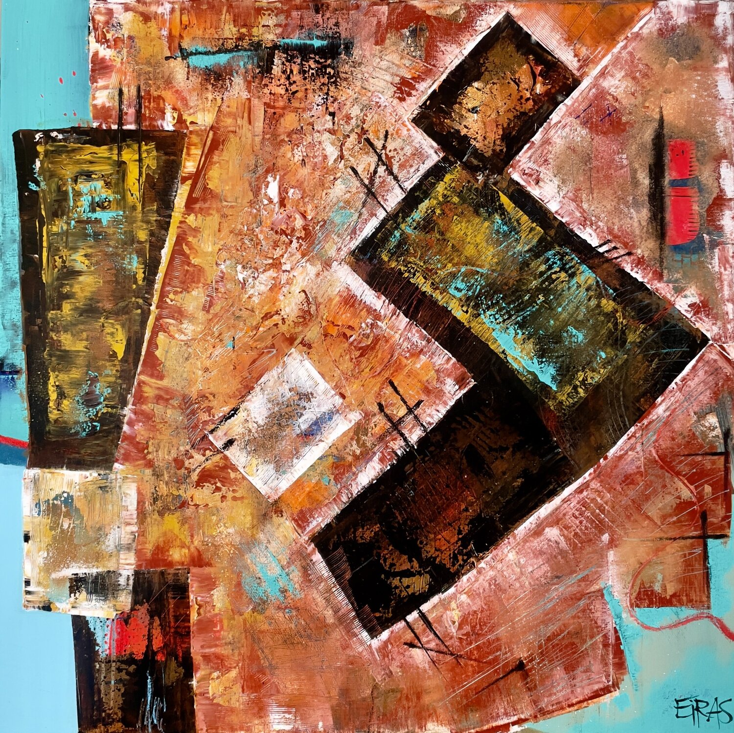 La geometría del tiempo Mariana Eiras Original painting for sale