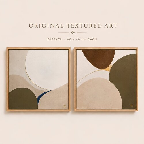 Quiet Motion II - Diptych by TIANA KARAPETIAN, Painting for Sale on Select