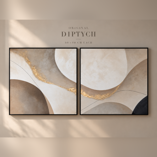 Quiet Motion V - Diptych von TIANA KARAPETIAN, Malerei kaufen auf Select