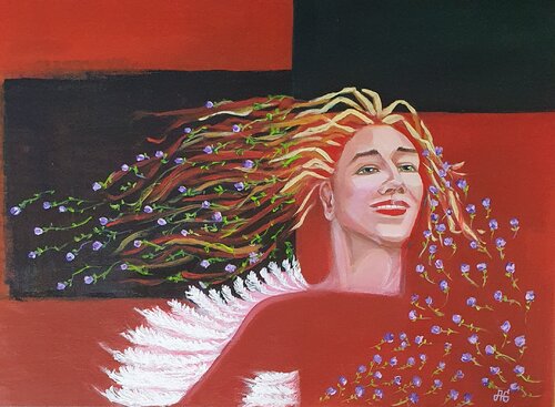 Happiness in the Wind. by Galyna Antonenko, Painting for Sale on Select