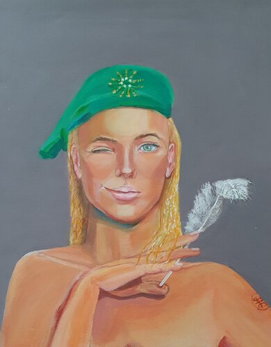 She know the secret of the Wind. by Galyna Antonenko, Painting for Sale on Select