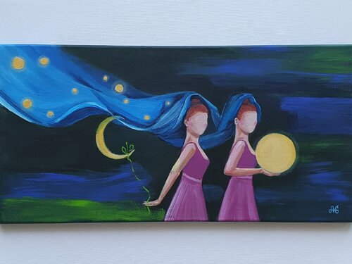Night and Day. by Galyna Antonenko, Painting for Sale on Select