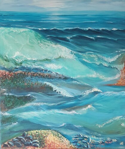 The Ocean That Remembers the Stars. by Galyna Antonenko, Painting for Sale on Select