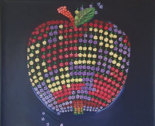 Quantum Apple. Observer Effect. by Galyna Antonenko, Painting for Sale on Select