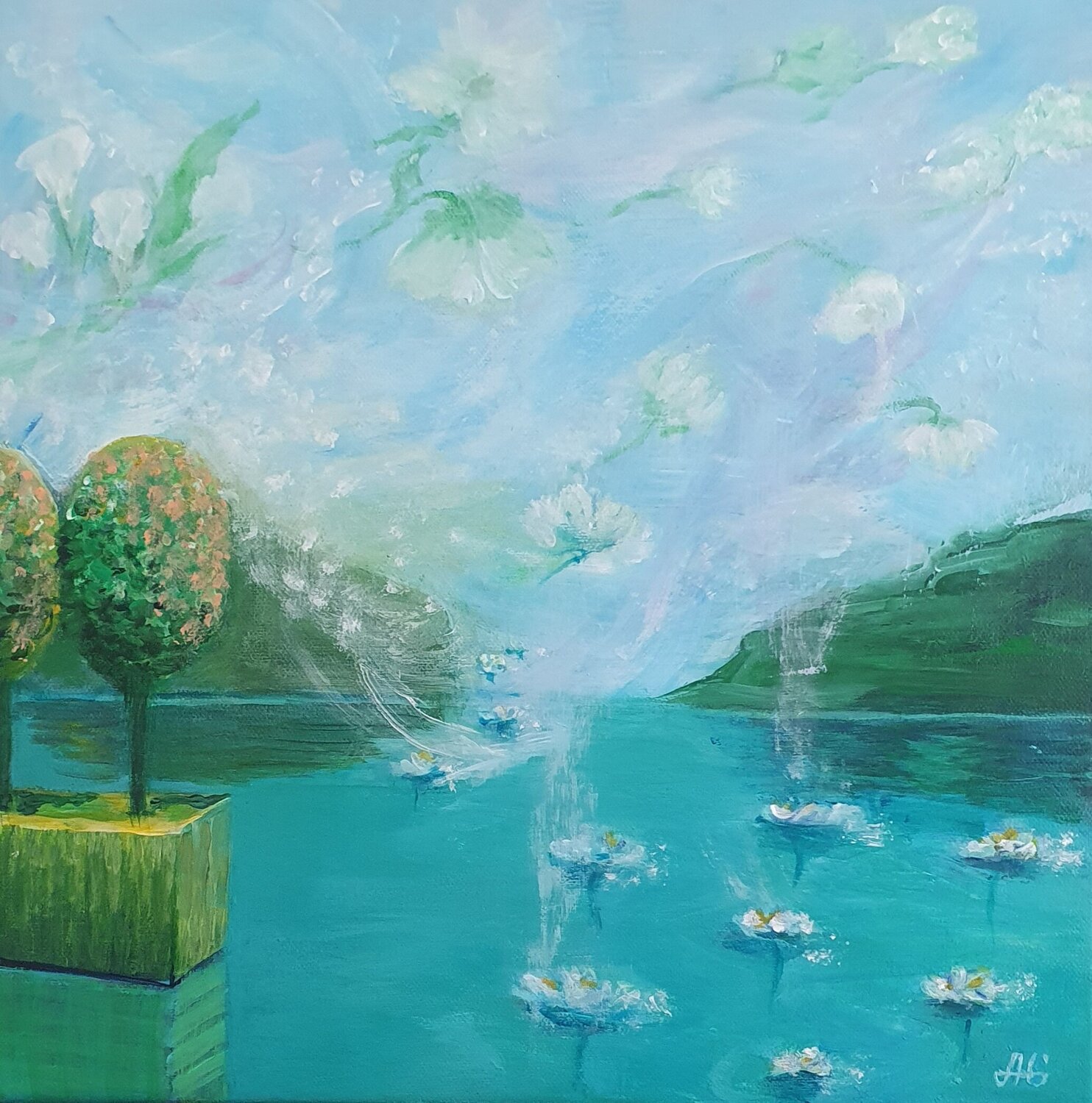 Sky Pool Galyna Antonenko Original painting for sale