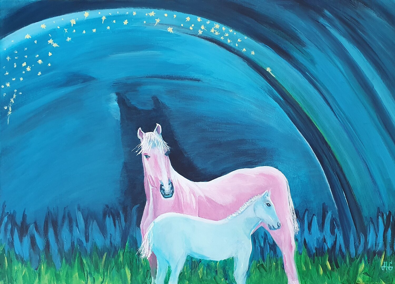 Constellation of Tenderness. Galyna Antonenko Original painting for sale