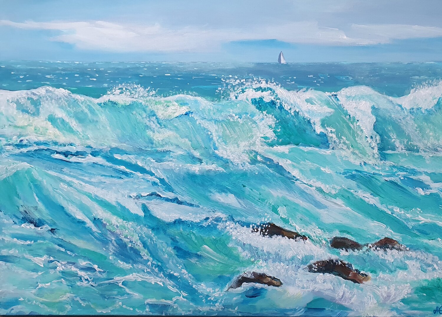 Breath of the Atlantic. Galyna Antonenko Original painting for sale