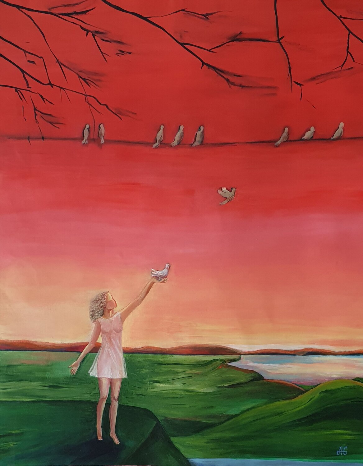 Fly Away! Galyna Antonenko Original painting for sale