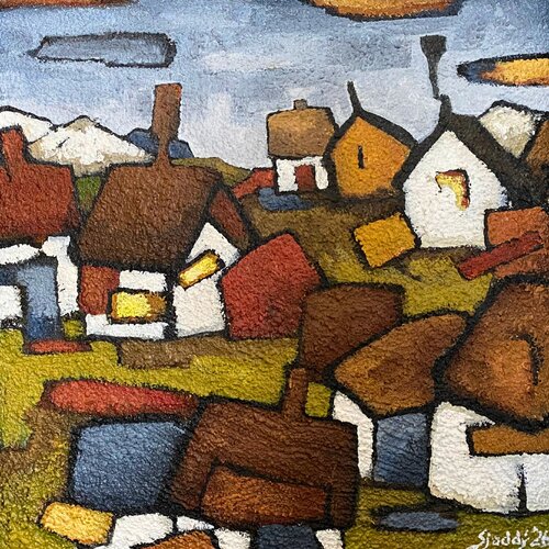 The Village by Sjoddy, Painting for Sale on Select