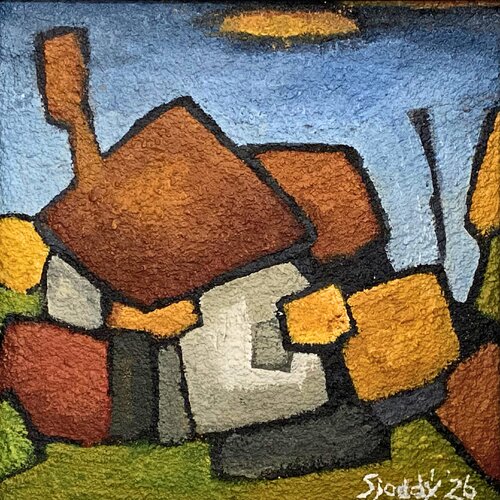 The House with the Red Roof by Sjoddy, Painting for Sale on Select