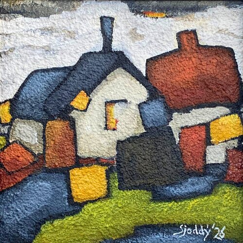 In a Quiet Village by Sjoddy, Painting for Sale on Select