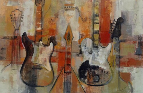 Rock and Roll Rhythm by Silvia Vassileva, Painting for Sale on Select