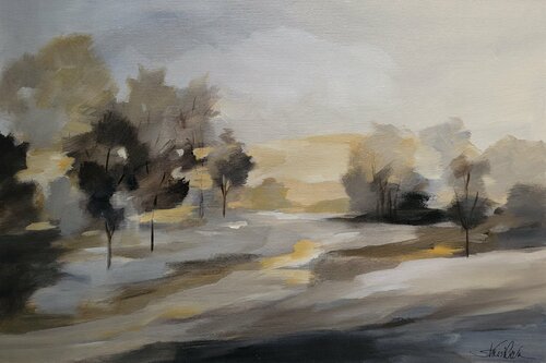 Rustic Landscape by Silvia Vassileva, Painting for Sale on Select