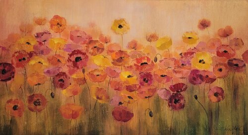 Summer Poppies by Silvia Vassileva, Painting for Sale on Select