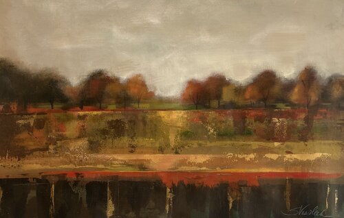 October Road by Silvia Vassileva, Painting for Sale on Select