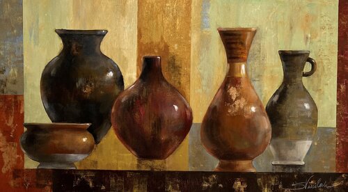 Glazed Pots by Silvia Vassileva, Painting for Sale on Select