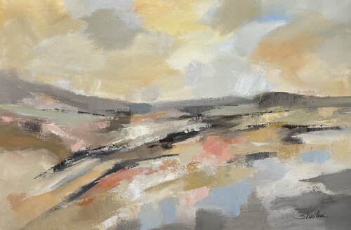 Sunlit River by Silvia Vassileva, Painting for Sale on Select