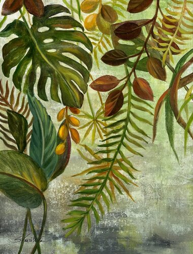 Tropical Greenery I by Silvia Vassileva, Painting for Sale on Select