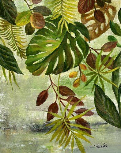 Tropical Greenery II by Silvia Vassileva, Painting for Sale on Select