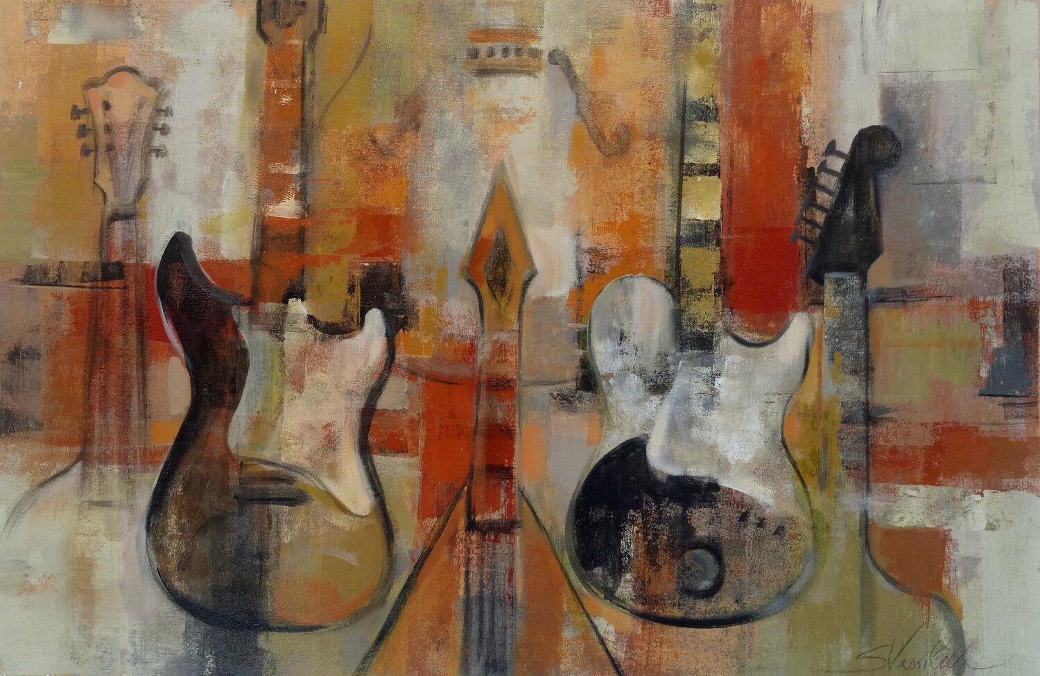 Rock and Roll Rhythm Silvia Vassileva Original painting for sale