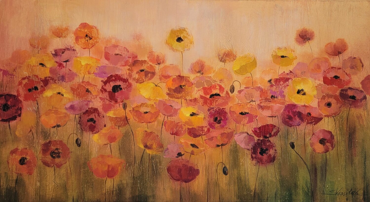 Summer Poppies Silvia Vassileva Original painting for sale