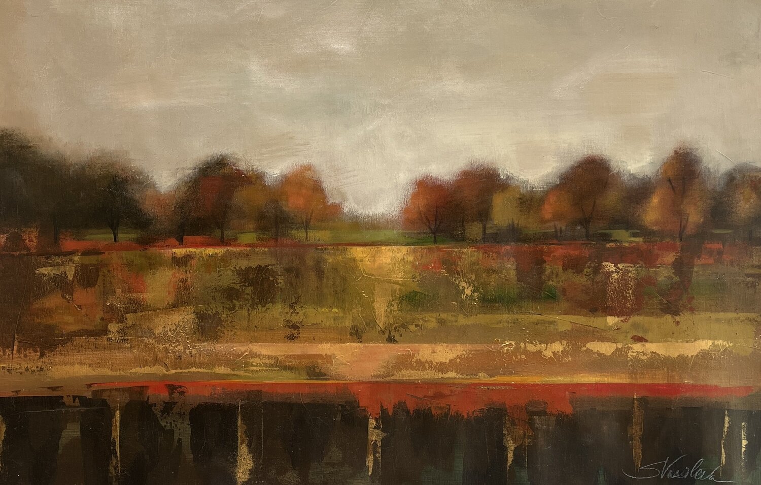 October Road Silvia Vassileva Original painting for sale