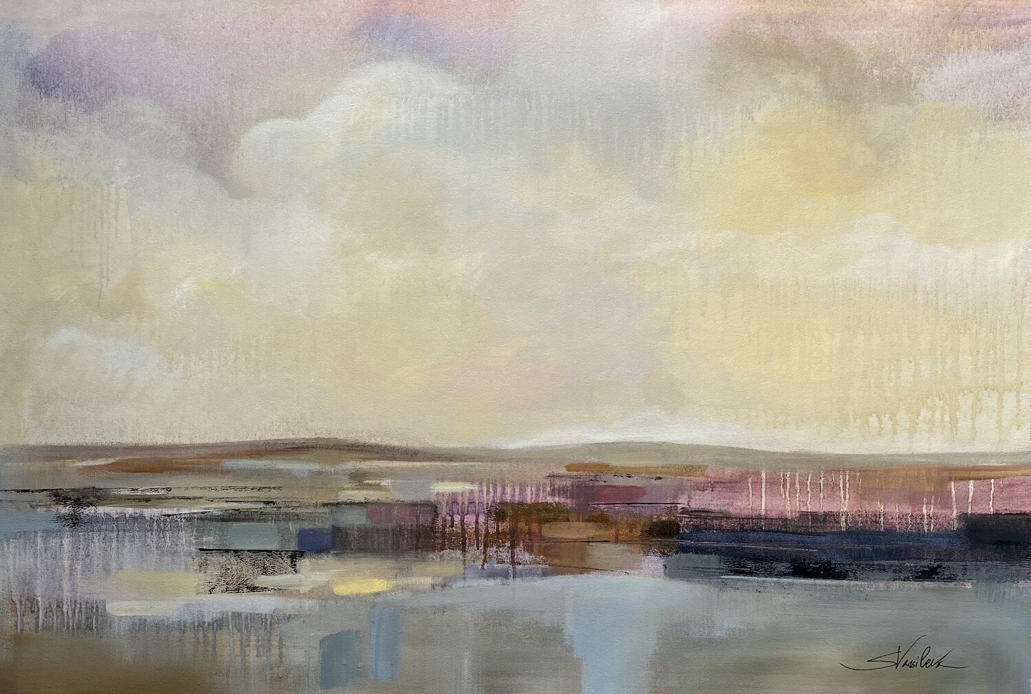 Billowing Clouds Silvia Vassileva Original painting for sale
