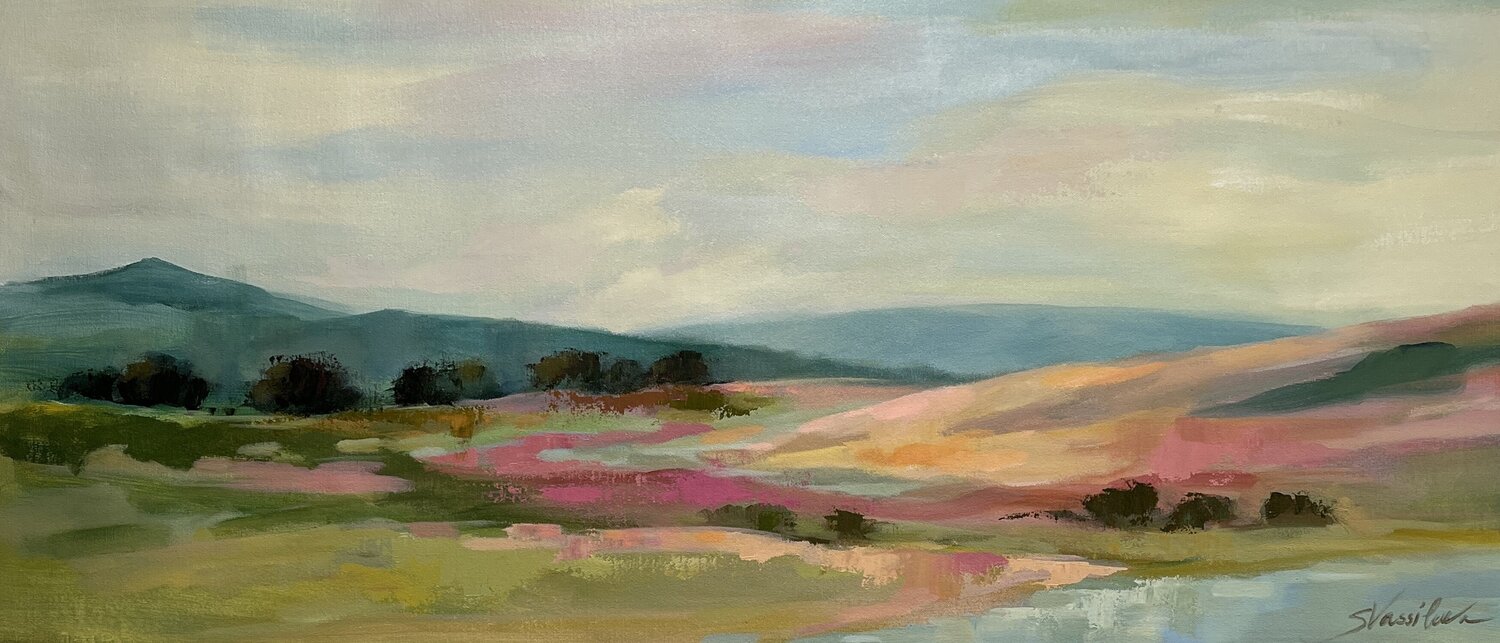 Serene Meadow Silvia Vassileva Original painting for sale