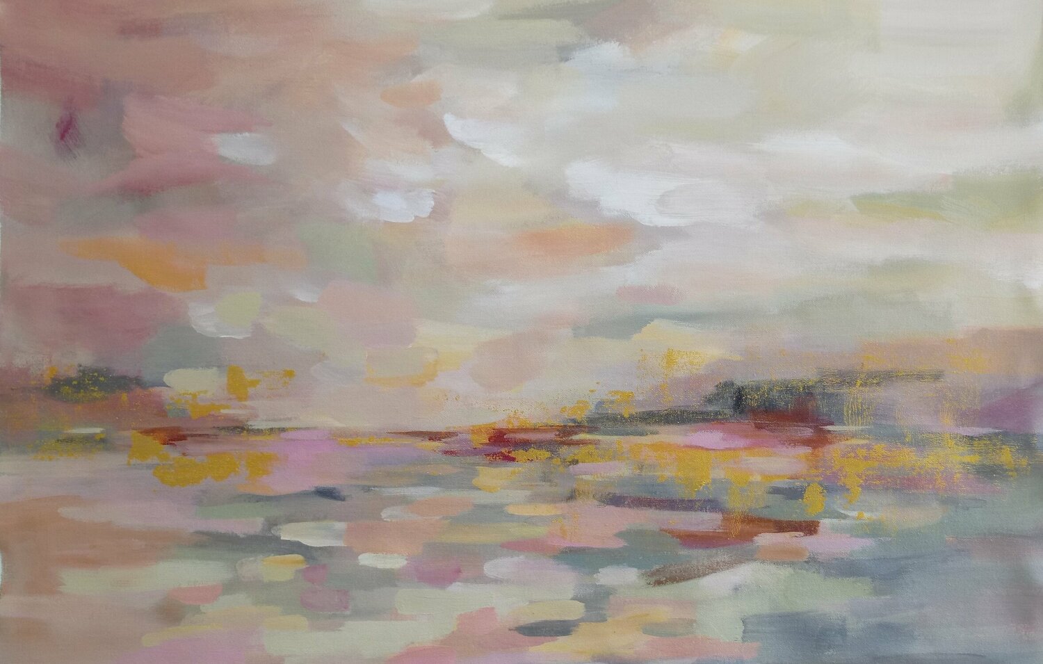 Pink Waves Silvia Vassileva Original painting for sale