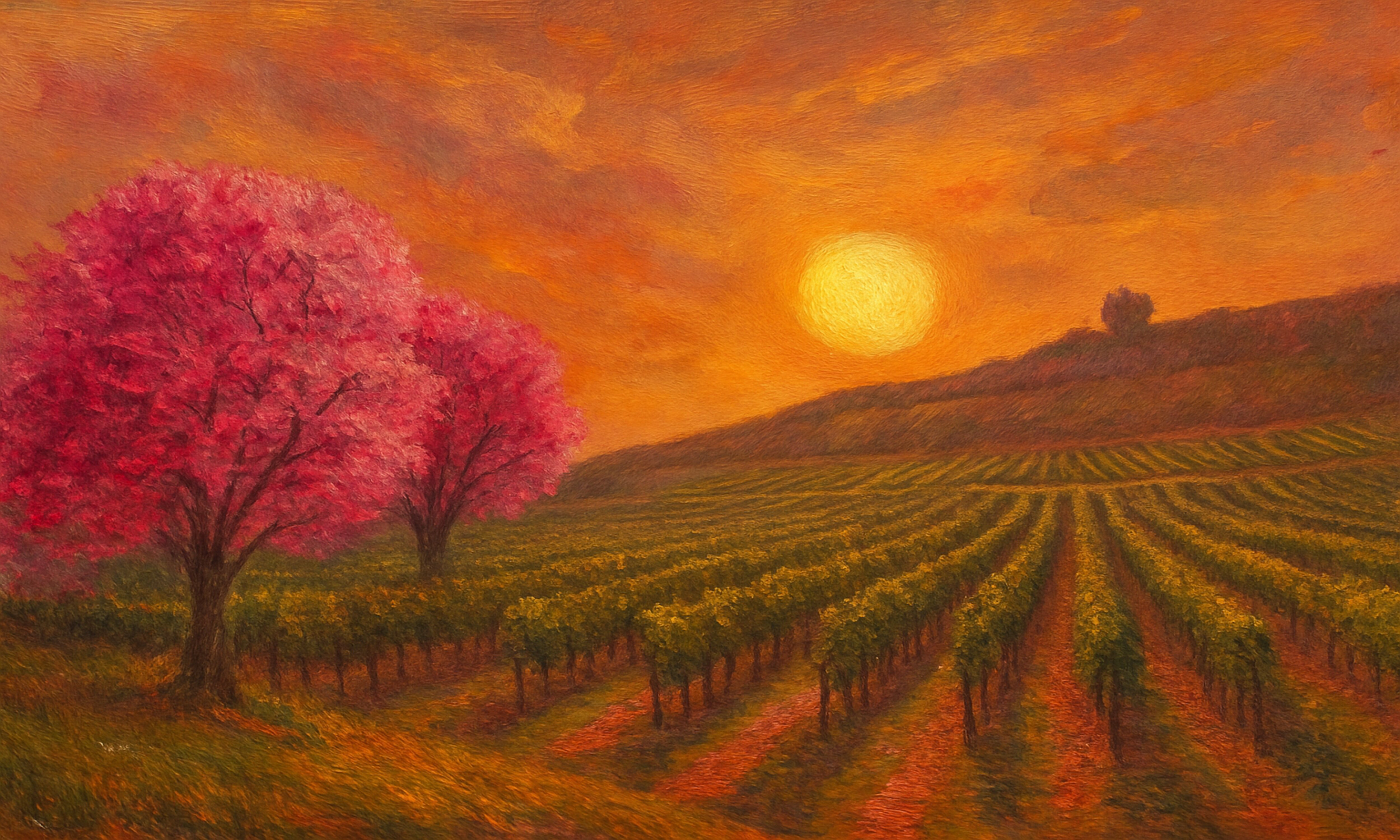 Kirschblüten am Weinberg
