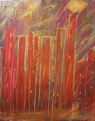 Stadt des Feuer by Steven Elijah Neuhaus, Painting for Sale on Select