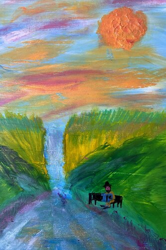 Der träumerische Tag am Wasserfall les Voges by Steven Elijah Neuhaus, Painting for Sale on Select