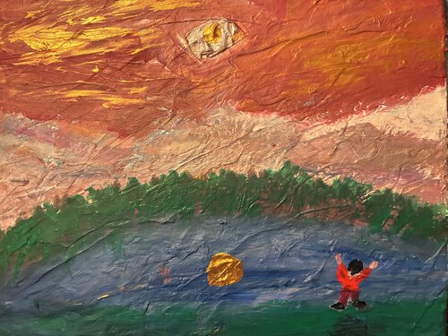 Der kleine Traumfänger findet immer neue Orte der Schönheit by Steven Elijah Neuhaus, Painting for Sale on Select