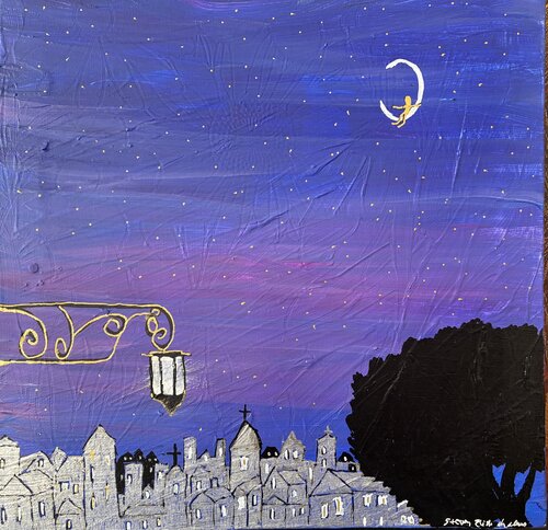 Zwischen Sternen und Zuhause by Steven Elijah Neuhaus, Painting for Sale on Select