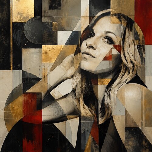 Die Diva von Weiblingen Mixed Media physisch digital auf Leinwand by Steven Elijah Neuhaus, Painting for Sale on Select
