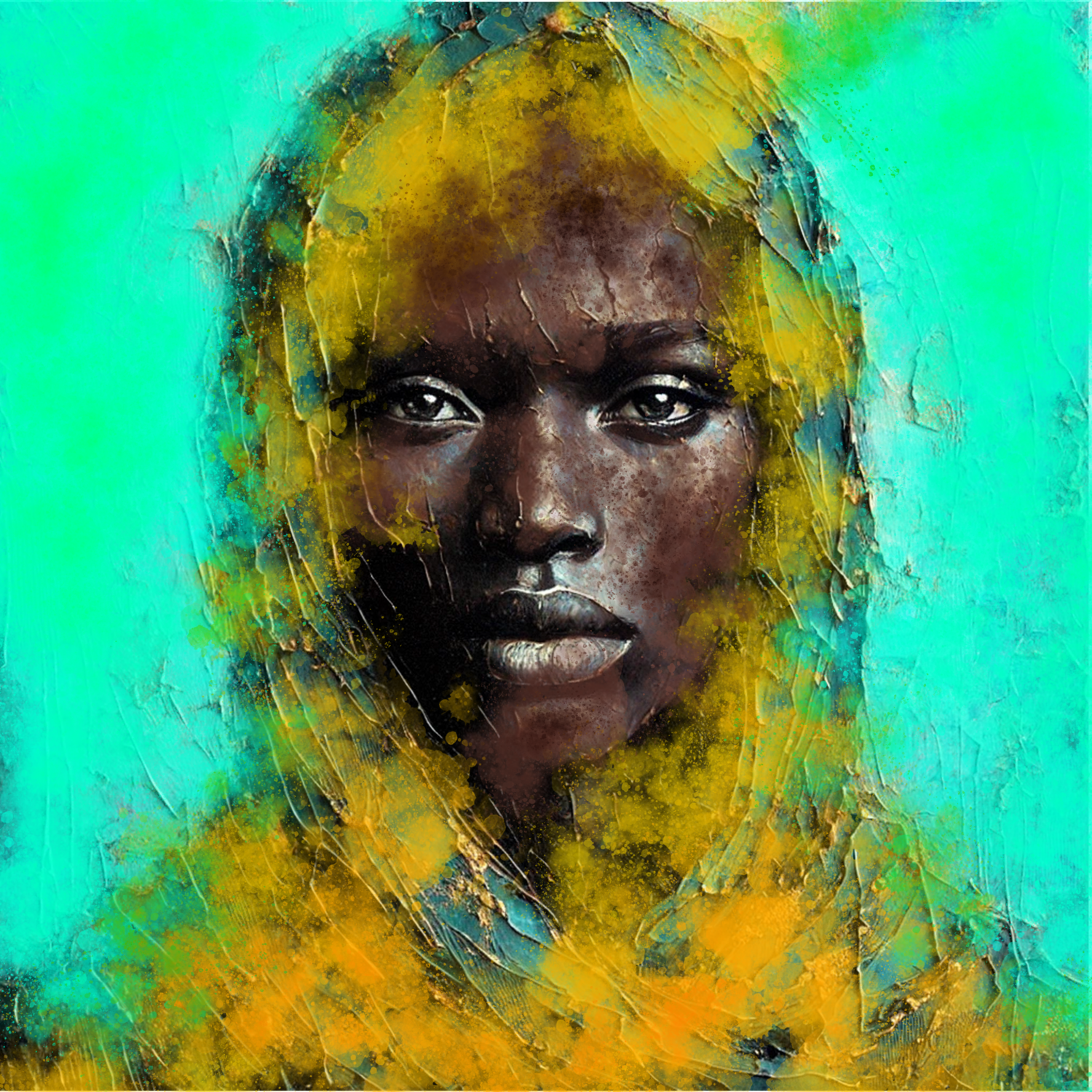Der Blick des tieferen Sinns mixed media Steven Elijah Neuhaus Original painting for sale
