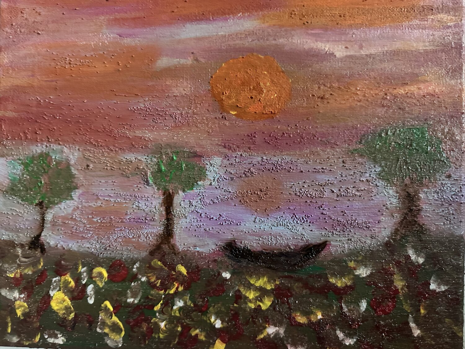 Goldene Stille an der Küste Steven Elijah Neuhaus Original painting for sale