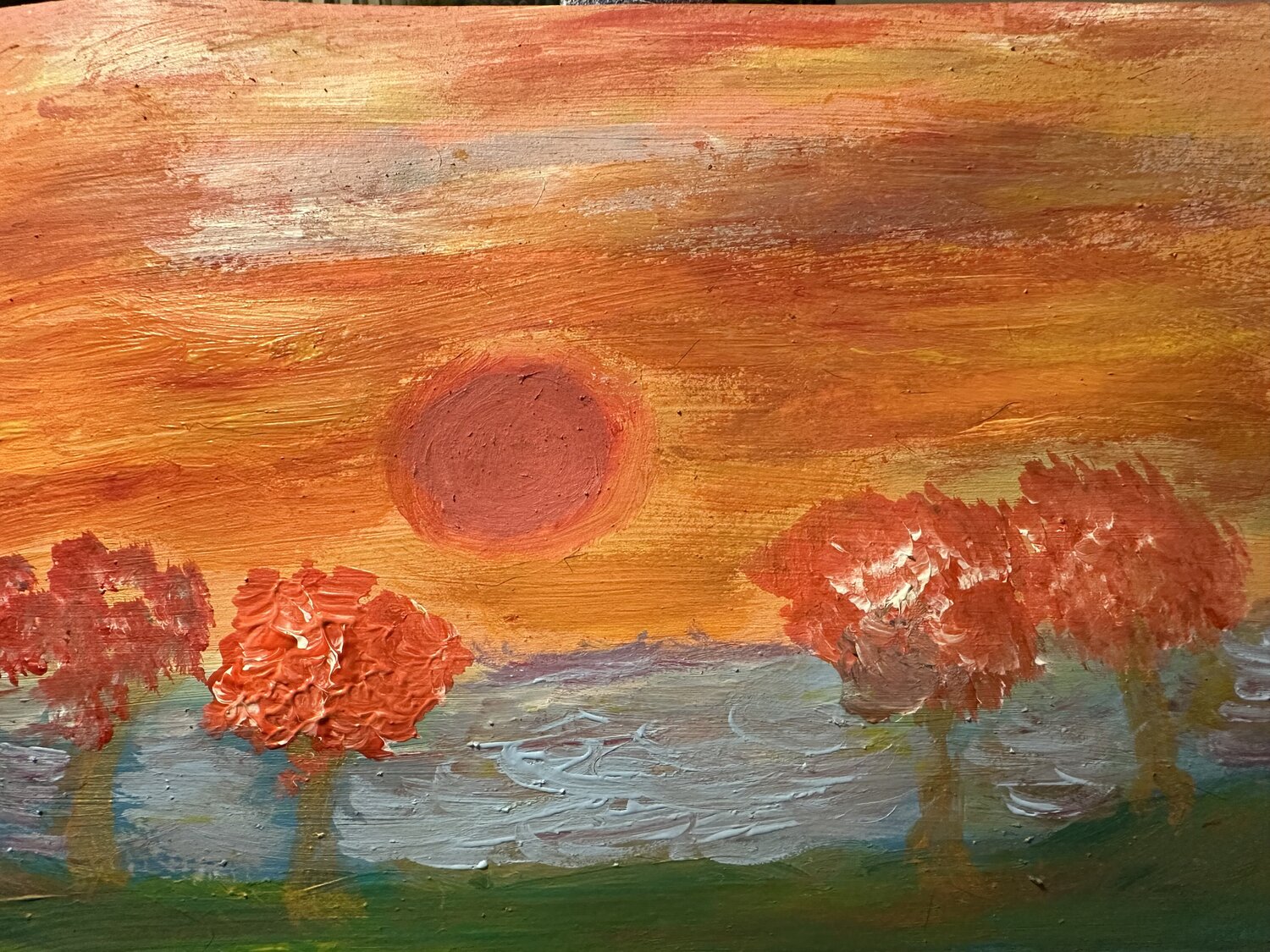 Das leise Abend Rot Steven Elijah Neuhaus Original painting for sale