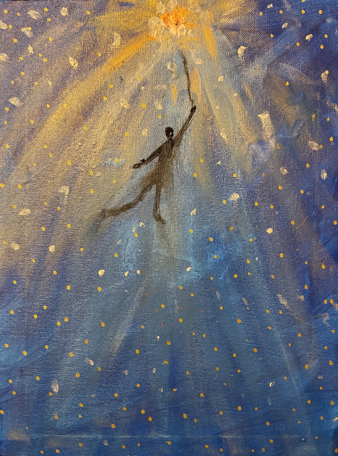 Der kleine Traumfänger und der Übergang ins Licht Steven Elijah Neuhaus Original painting for sale
