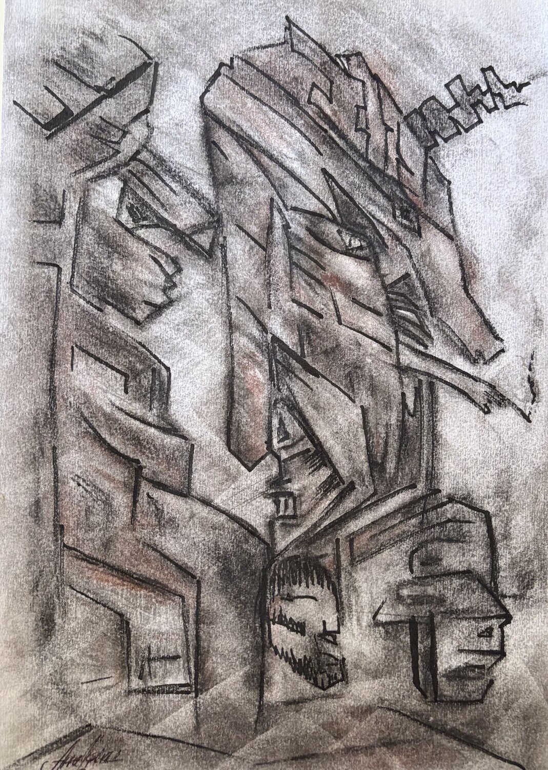 Град от сенки Анна Мутавска Original painting for sale