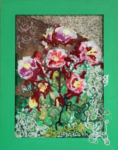 Painting of the Common Columbine by Aleksandra Łojek-Szymanowska, Painting for Sale on Select