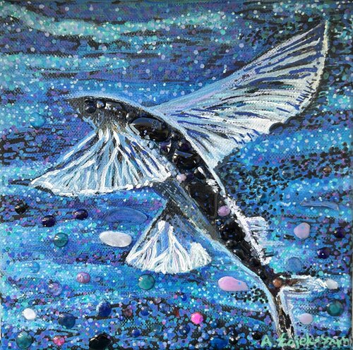 Obraz "Latająca Ryba" by Aleksandra Łojek-Szymanowska, Painting for Sale on Select