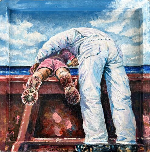 Krawędź horyzontu by Aleksandra Łojek-Szymanowska, Painting for Sale on Select