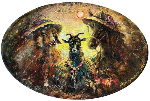 Siostry. Jedno Światło by Aleksandra Łojek-Szymanowska, Painting for Sale on Select