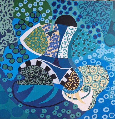 Teich by Gabriele Wöllhaf, Painting for Sale on Select