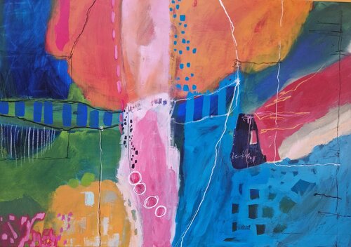 Verbindung by Gabriele Wöllhaf, Painting for Sale on Select
