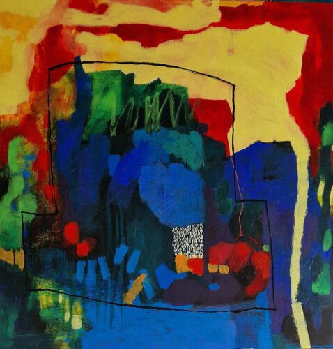 Heitere Begegnung by Gabriele Wöllhaf, Painting for Sale on Select